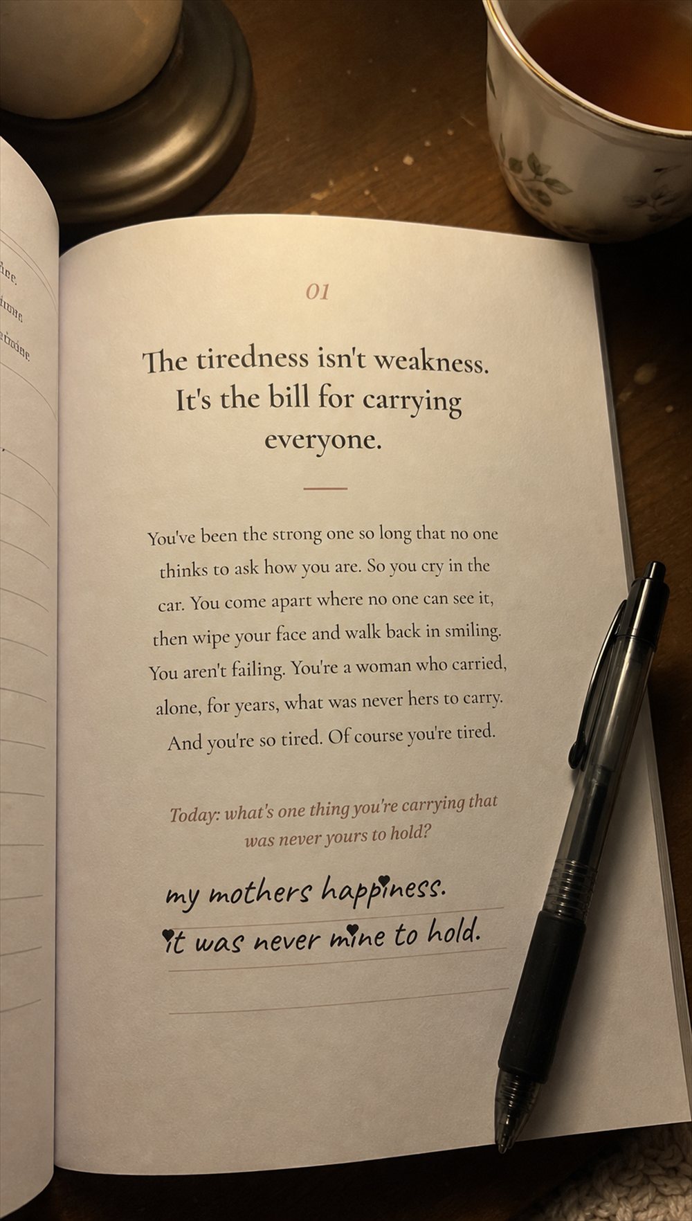 An inside page of Come Back to You